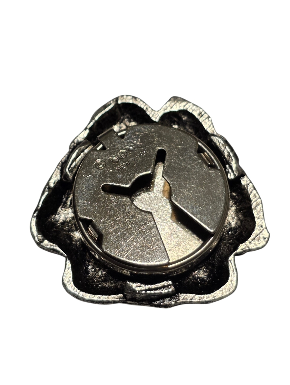 Southwestern Navajo Western Style Vintage Nonny Silver Collar Clip Button Cover - Picture 3 of 5